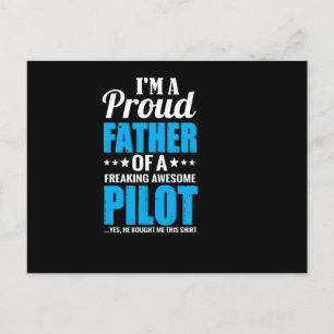 Cartão Postal Sou um pai orgulhoso de um piloto incrivelmente in