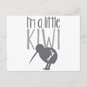 Cartão Postal Sou um pequeno kiwi com um pássaro neozelandês f