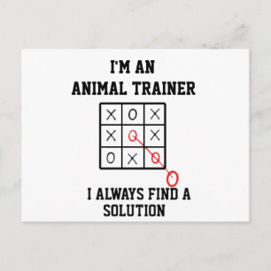 Cartão Postal Sou um Treinador de Animais  Eu Sempre Encontro um