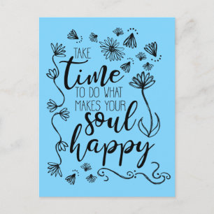 Cartão postal 'Soul Happy' personalizar cor de fun