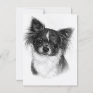 Cartão Postal Soul Sonhador - Retrato Chihuahua Pintado à Mão