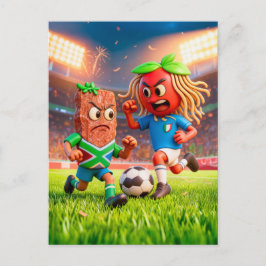 Cartão Postal South African biltong versus Italian spaghetti soc