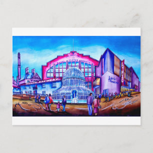 Cartão Postal South Belfast com Teatro Lírico e Kings Hall