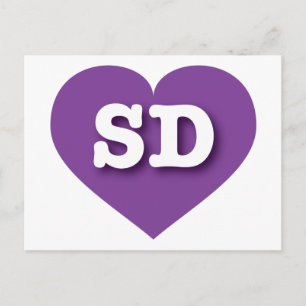 Cartão Postal South Dakota Purple Heart - Big Love