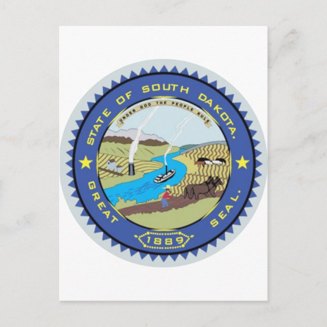 Cartão Postal South Dakota State Seal (Frente)