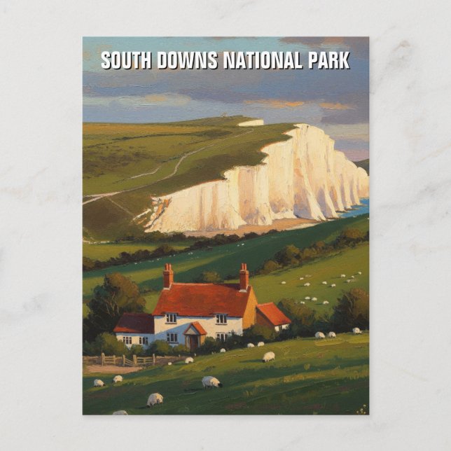 Cartão Postal South Downs National Park England Travel (Frente)