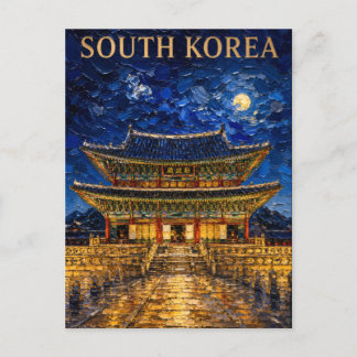 Cartão Postal South Korea: Mystic Night Seoul Art Souvenir