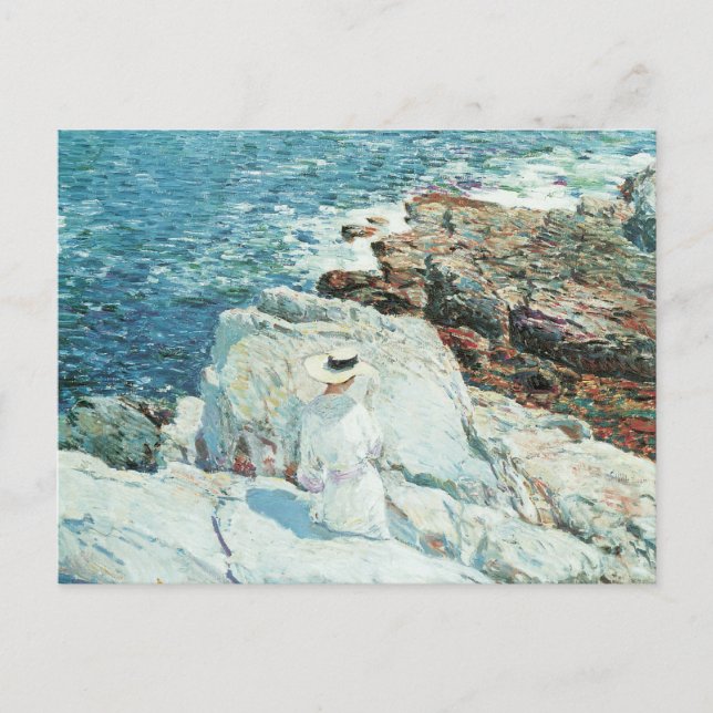 Cartão Postal South Ledges, Appledore, por Frederick Childe Hass (Frente)