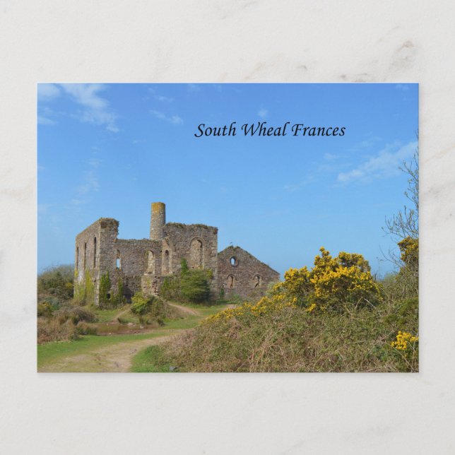 Cartão Postal South Wheal Frances Mine Cornwall Inglaterra (Frente)