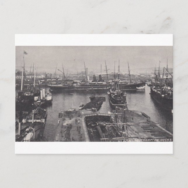 Cartão Postal Southampton Docks 1905 (Frente)