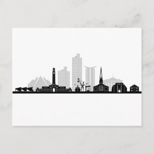 Cartão Postal SOUTHAMPTON Inglaterra silhueta da cidade de futeb