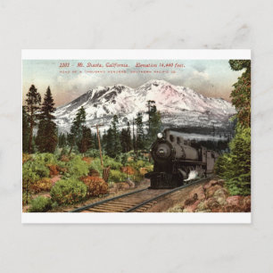 Cartão Postal Southern Pacific Mt. Shasta 1912 Vintage