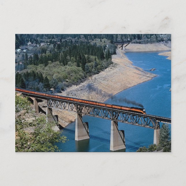 Cartão Postal Southern Pacific No. 4449 at Shasta Lake, Califórn (Frente)