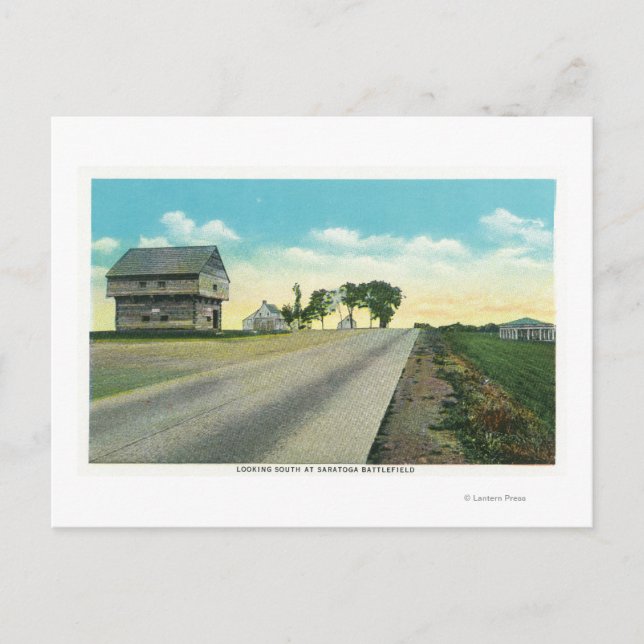 Cartão Postal Southern View of Saratoga Battlefield (Frente)