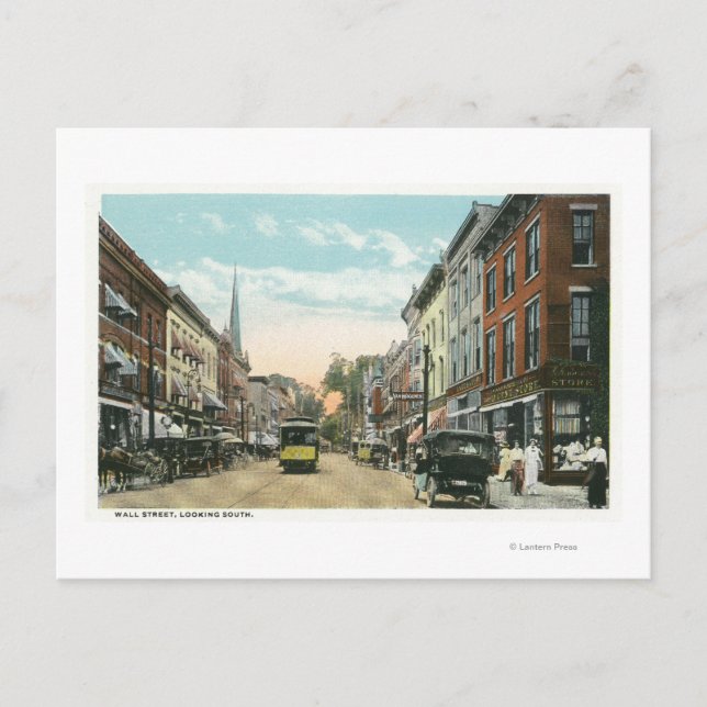 Cartão Postal Southern View of Wall Street (Frente)