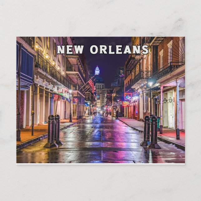 Cartão Postal Souvenir de Nova Orleans (Frente)