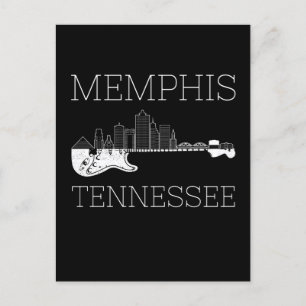 Cartão Postal Souvenir Memphis Guitar Music Tennessee Memphis