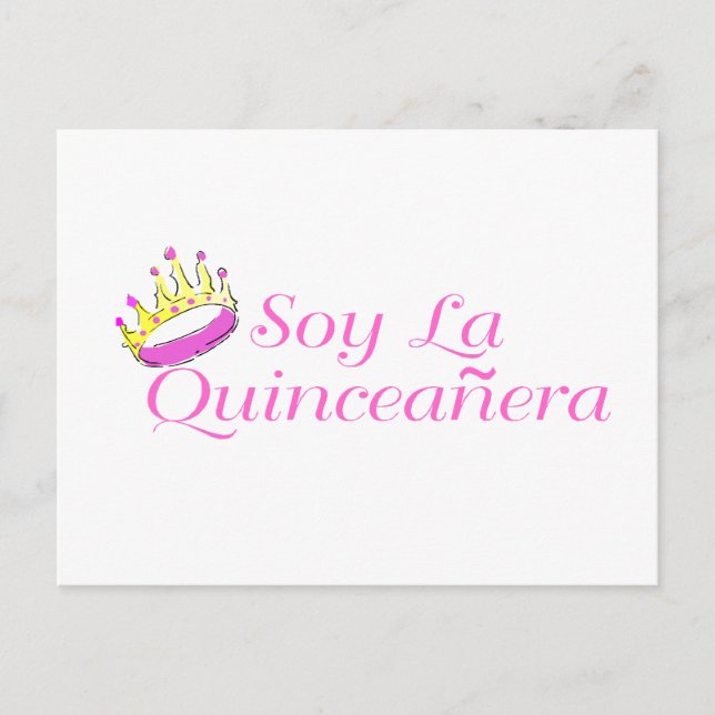 Cartão Postal Soy La Quinceanera (Frente)
