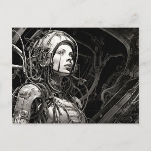 Cartão Postal Space art astronaut sci-fi
