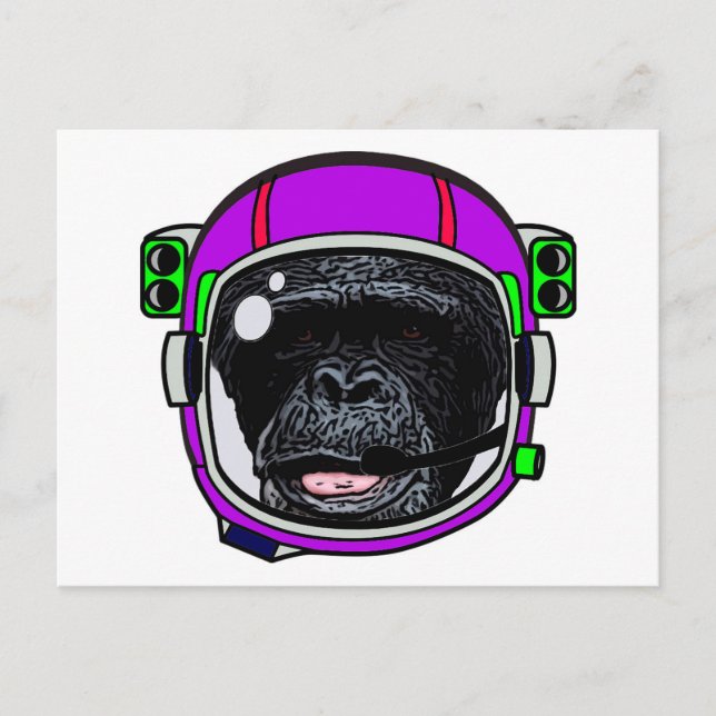 Cartão Postal Space Chimp (Frente)