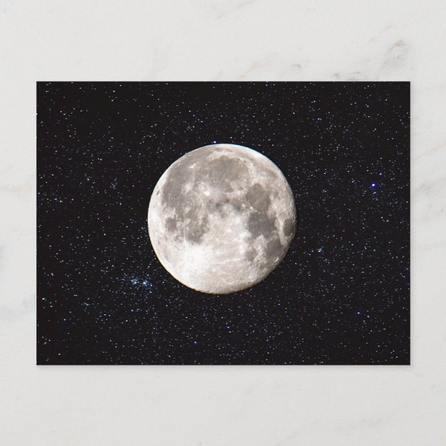Cartão Postal Space Night Sky Moon (Frente)
