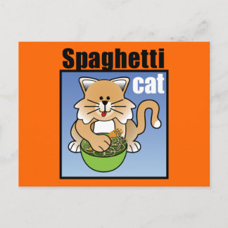 Cartão Postal Spaghetti Cat Frenzy