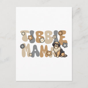 Cartão Postal Spaniel Tibetano Tibbie Mama Groovy