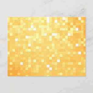 Cartão Postal Sparkle de pixel do ouro