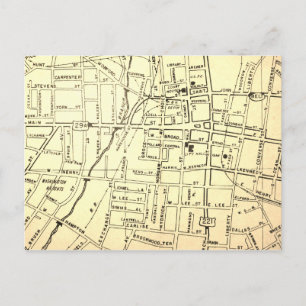 Cartão Postal Spartanburg, SC Vintage Map