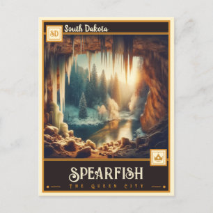 Cartão Postal Spearfish, Dakota do Sul   Vintage
