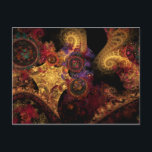 Cartão Postal Spectacle Fractal<br><div class="desc">This abstract fractal design features a complex pattern of colorful swirls and spirals,  circles and lines,  and a variety of other shapes.</div>