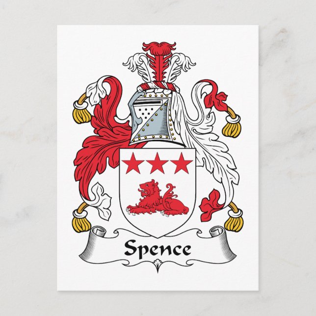 Cartão Postal Spence Family Crest (Frente)