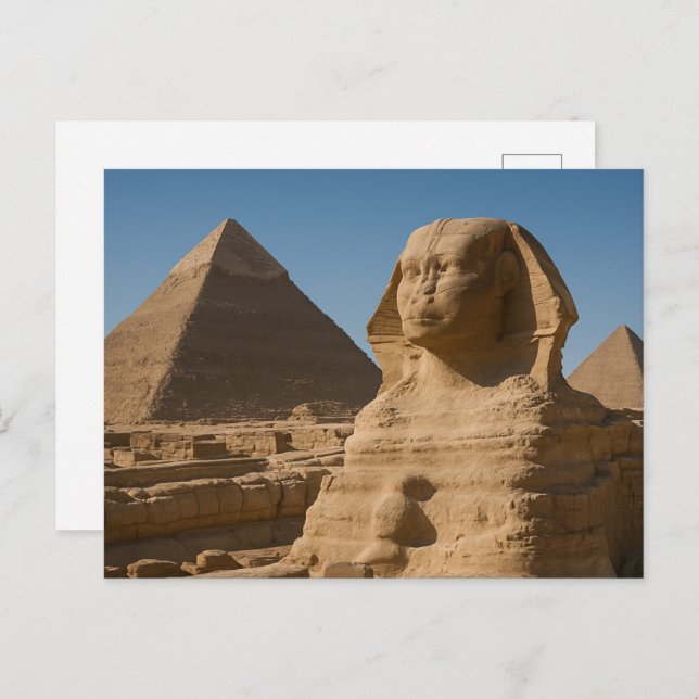 Cartão Postal Sphinx Divine Postcard Sagrado Pirâmides Giza (Frente/Verso)