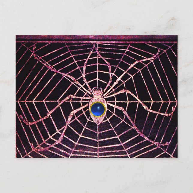 Cartão Postal SPIDER E WEB Blue Sapphire Black (Frente)