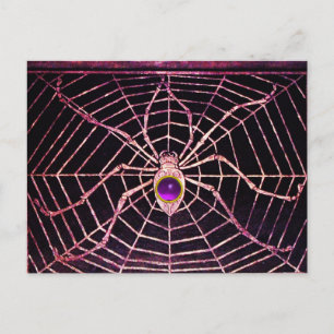 Cartão Postal SPIDER E WEB Roxo Ametist Preto