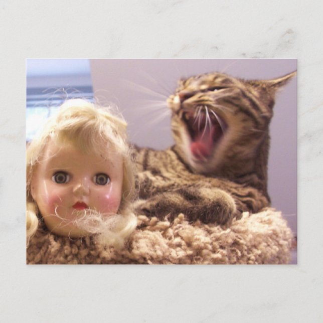 Cartão Postal Spike odeia bonecas (Frente)
