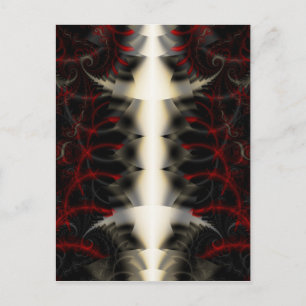 Cartão Postal Spinal Paisley Gothic Fractal Assinado Mini Impres