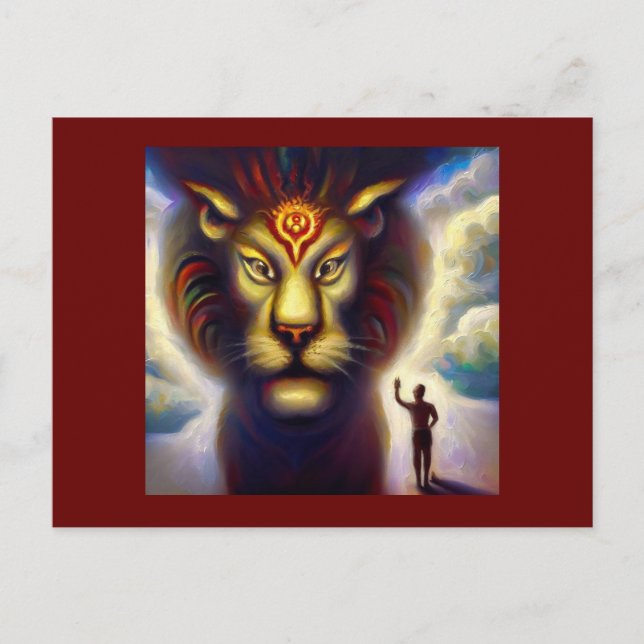 Cartão Postal Spirit Animal Lion 4 (Frente)
