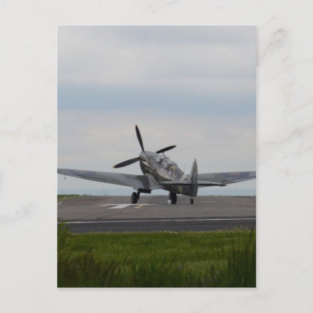 Cartão Postal Spitfire Pronto Para Decolar (Frente)