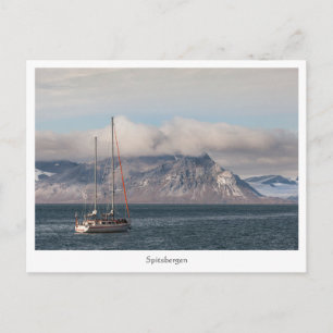 Cartão Postal Spitsbergen Svalbard Sailboat