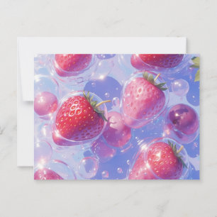 Cartão Postal Splash de Grama de Morango