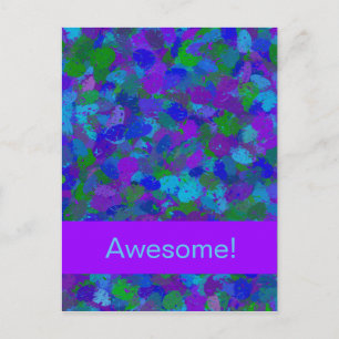 Cartão Postal Splatter de Cor de Pavão