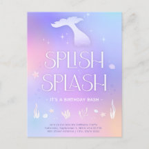 Splish Splash Fantasia Brilho da Sereia Aniversári