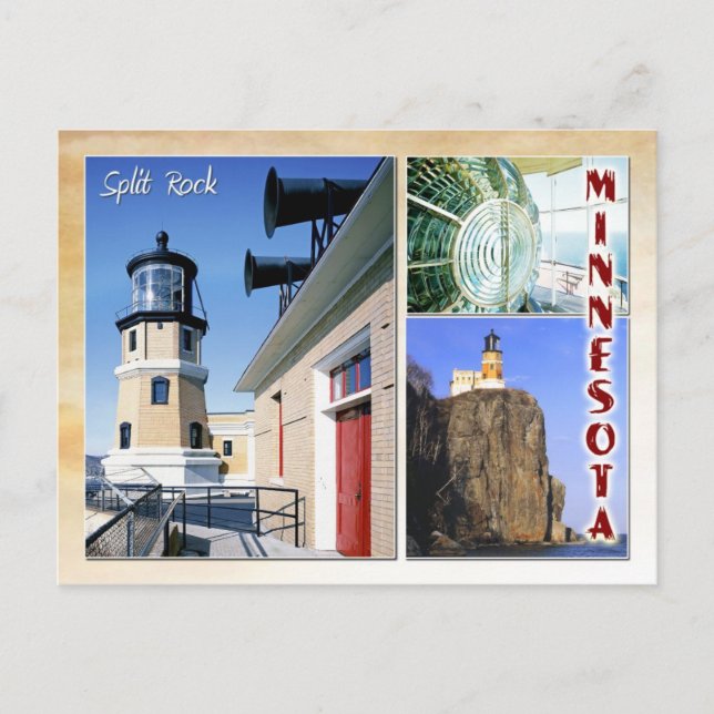 Cartão Postal Split Rock Lighthouse, Minnesota (multiview) (Frente)