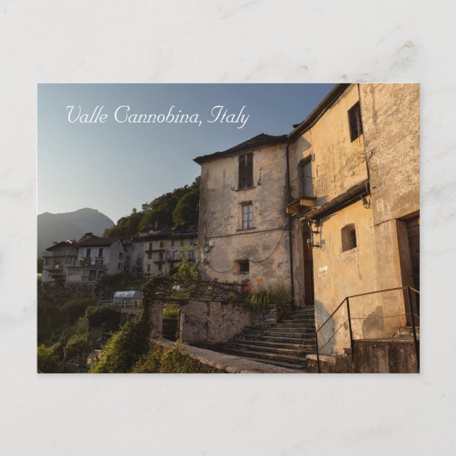 Cartão Postal Spoccia Sunset, Valle Cannobina, Itália (Frente)
