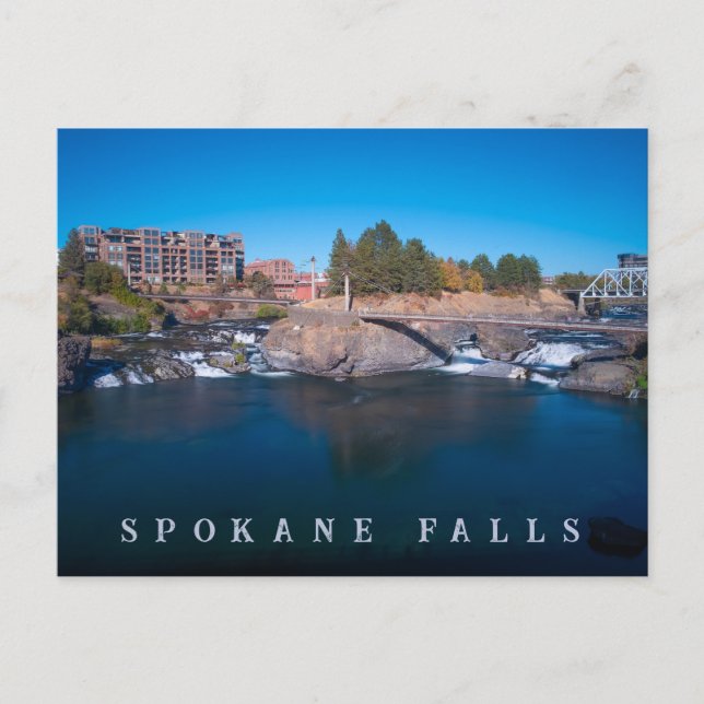 Cartão Postal Spokane Falls Spokane Washington (Frente)