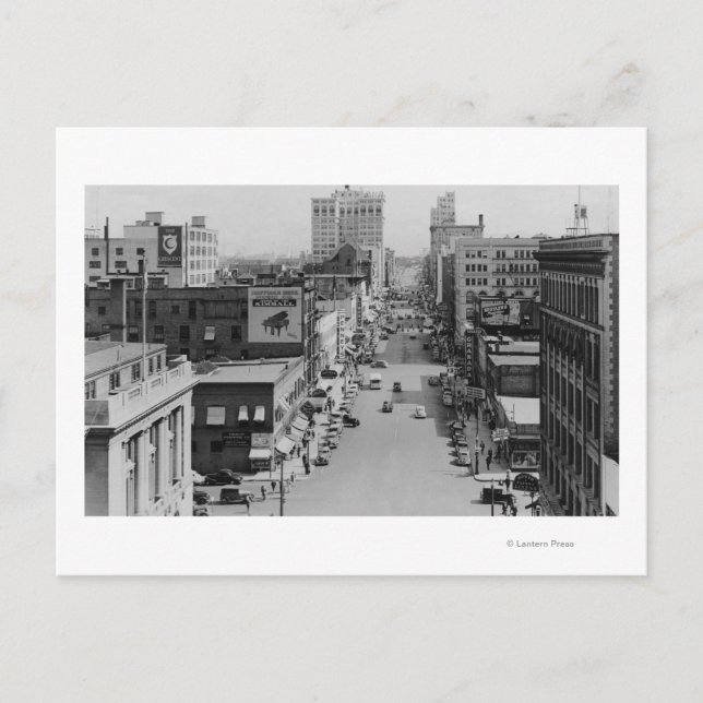 Cartão Postal Spokane, Washington - Avenida Riverside (Frente)