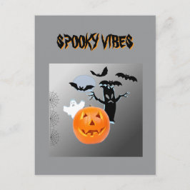 Cartão Postal Spookes Vibes Halloween Bash Design