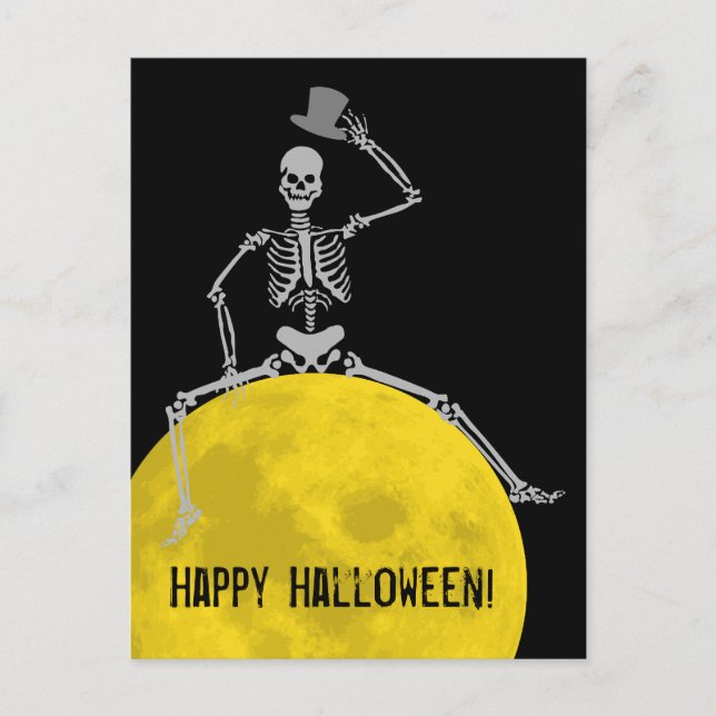 Cartão Postal Spooky BOOO da Lua! (Frente)