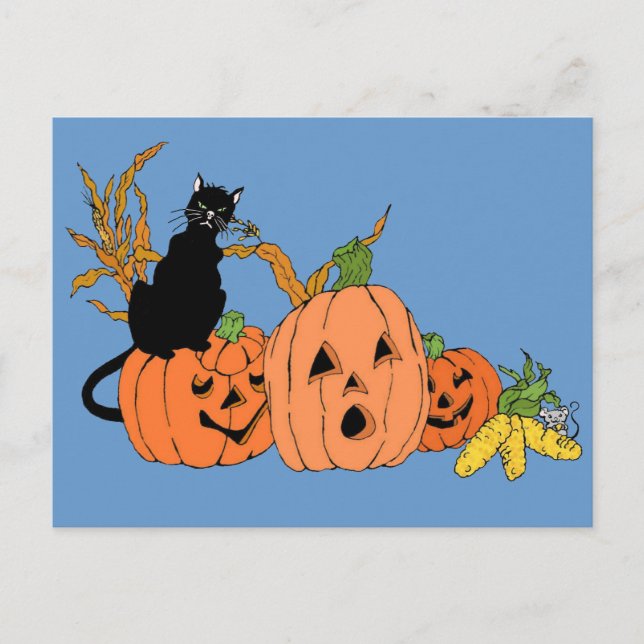 Cartão Postal Spooky Cat (Frente)